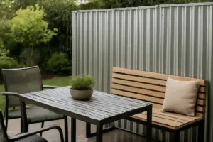 Come posso integrare la lamiera grecata nell’arredo outdoor? Il dettaglio che aumenta l’efficienza contro pioggia e vento