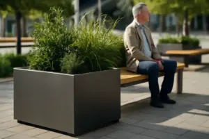Quali sono i vantaggi delle fioriere metalliche per spazi pubblici? Arredo e robustezza in un’unica soluzione