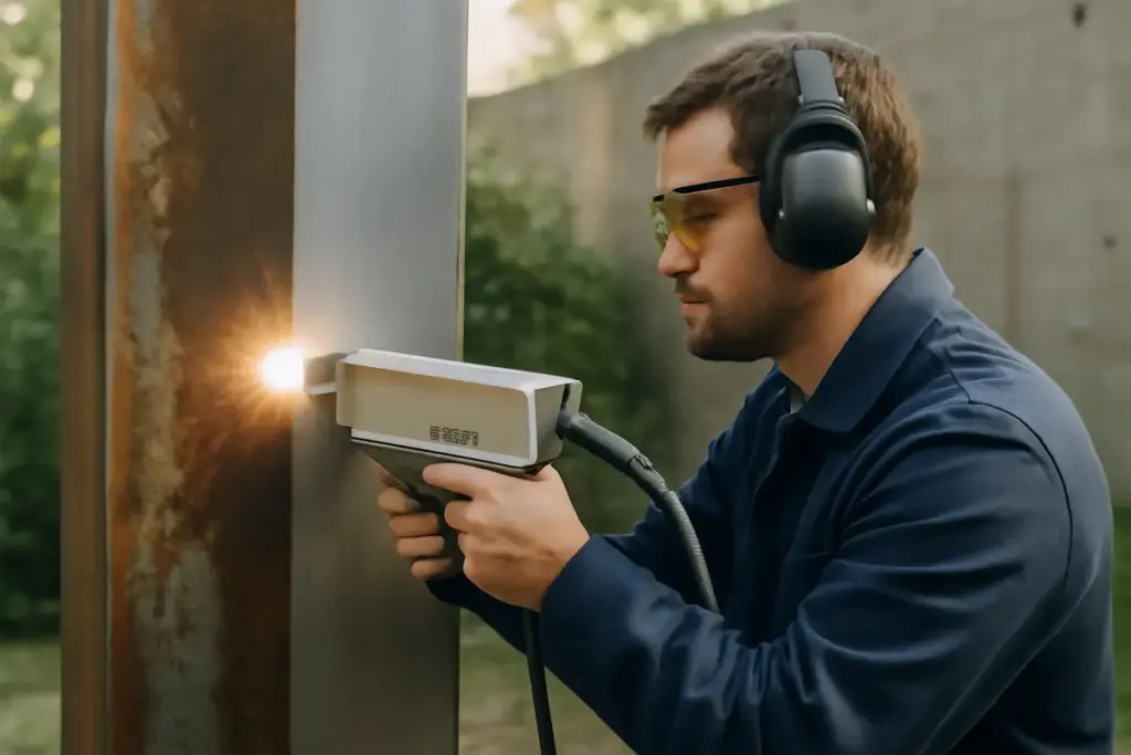 Pulizia laser dei metalli per esterni: il metodo innovativo che elimina sporco e ossidi senza abrasioni