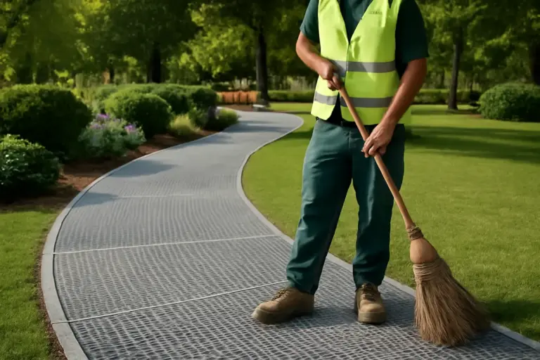 Pavimentazioni metalliche per giardini pubblici: manutenzione facile per spazi sempre ordinati
