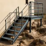 Scale esterne in ferro: scegli la forma che assicura comfort e solidità anche su dislivelli irregolari