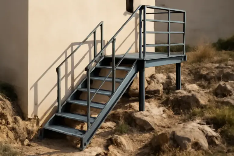 Scale esterne in ferro: scegli la forma che assicura comfort e solidità anche su dislivelli irregolari